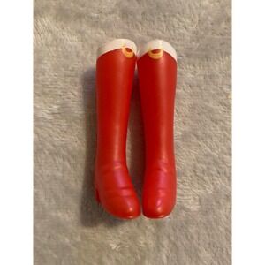 Irwin Toys 2000 Sailor Moon Adventure Replacement  RED DOLL BOOTS 11.5" Vintage